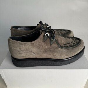 Stylish Valentino Garavani Men's Dress Shoes Green Suede - EU size 44 - US 11